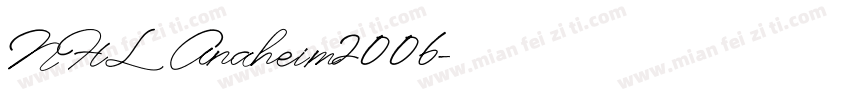 NHL Anaheim2006字体转换
